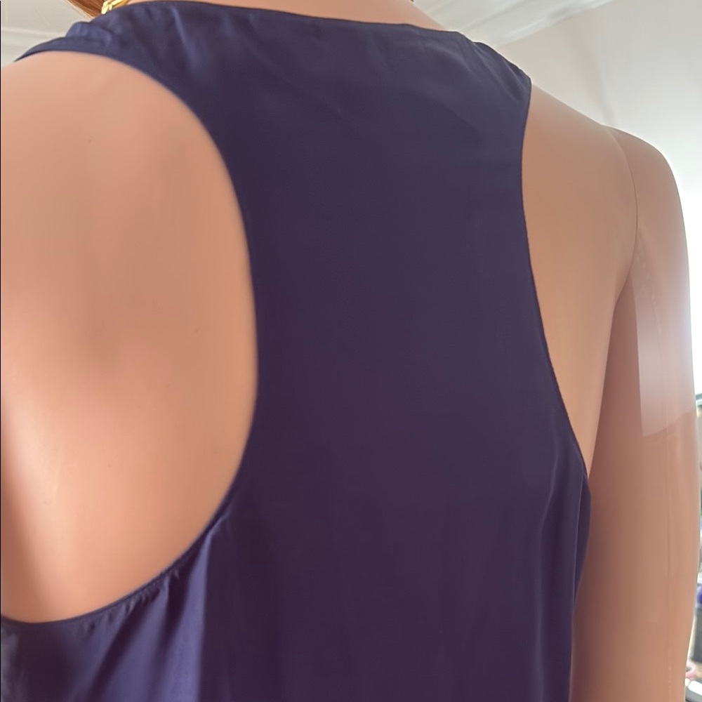 Banana Republic Blue Ruffled Tie Front Tank Top - Picture 7 of 8